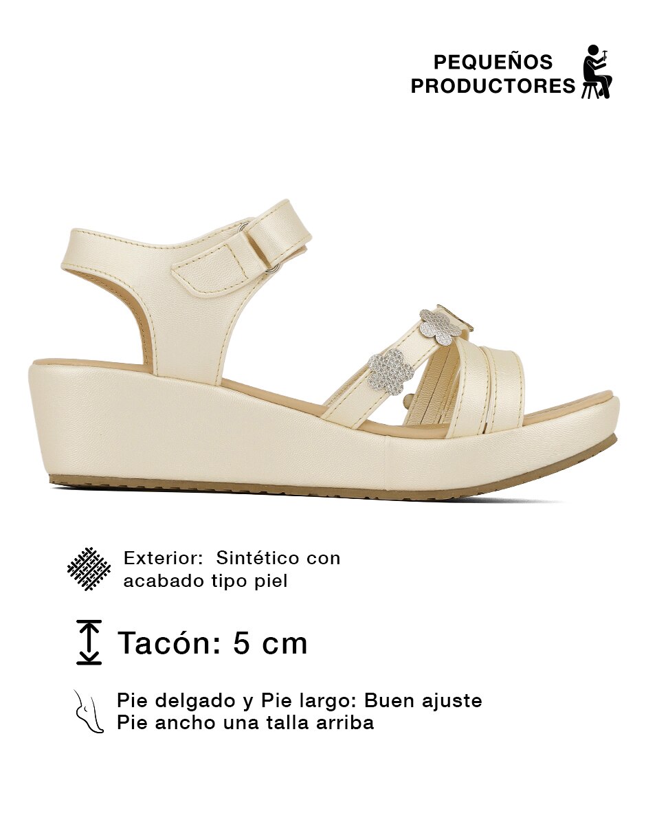 Sandalia Rbcollection para mujer