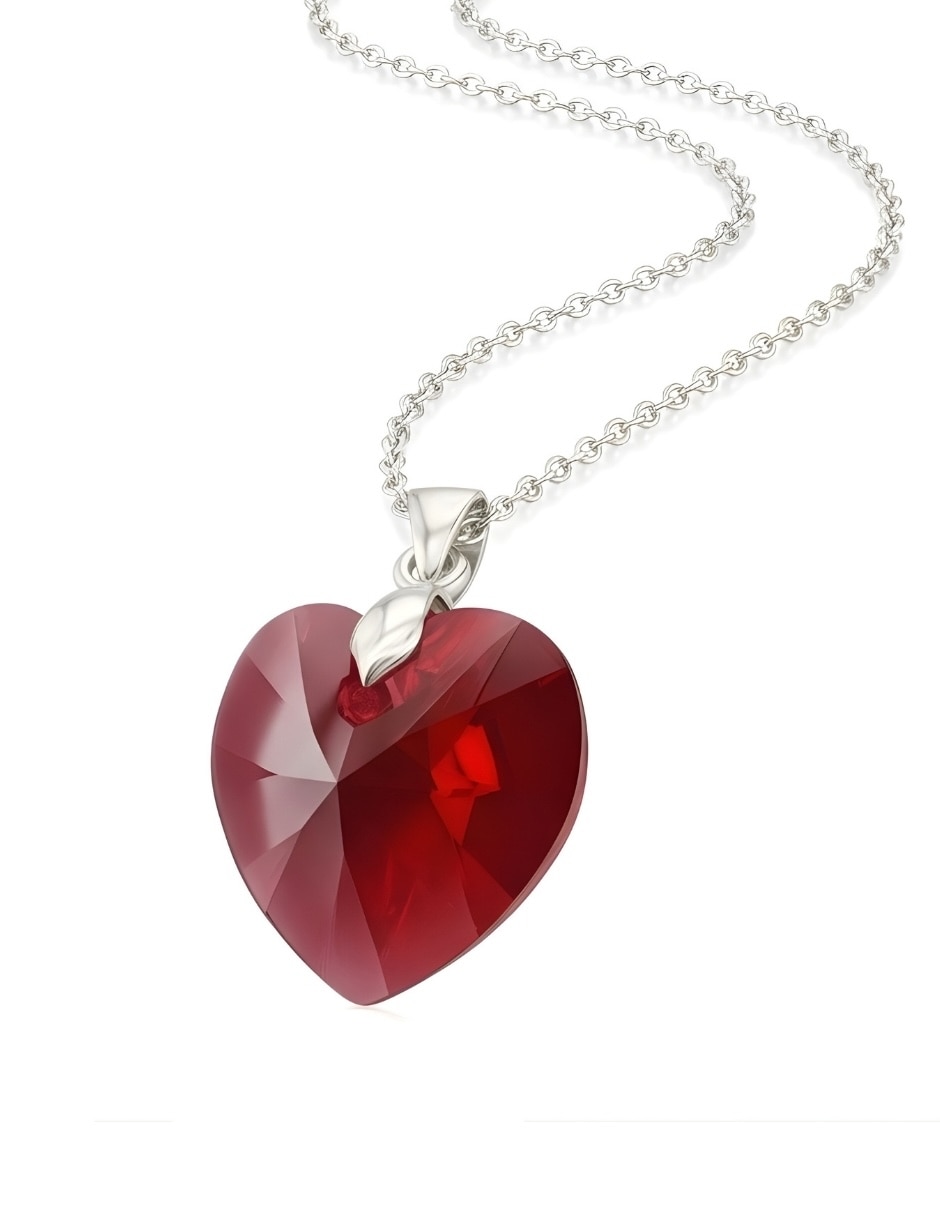 Aretes y collar de Corazón ZVEZDA Élan de plata