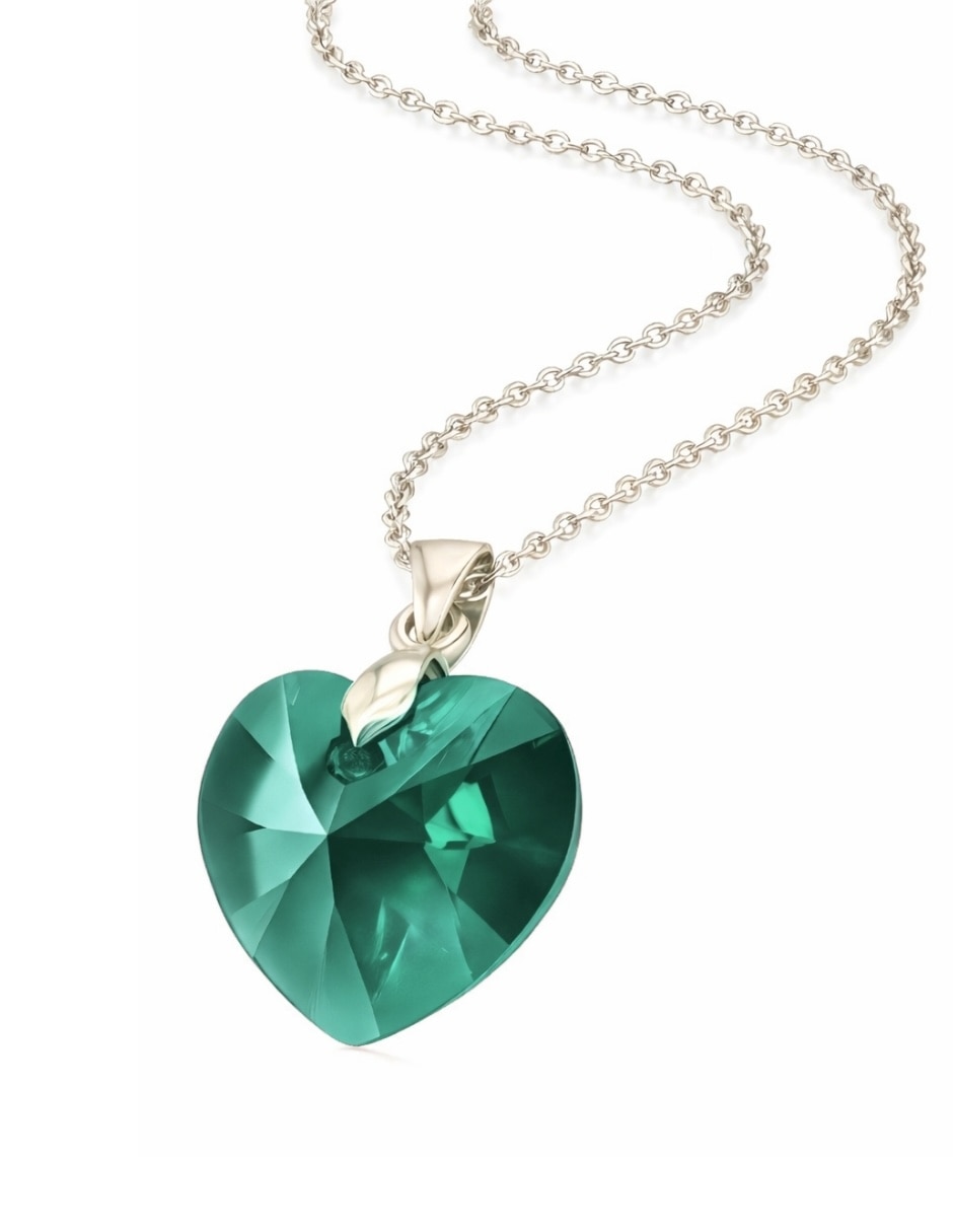 Aretes y collar de Corazón Élan de plata 6