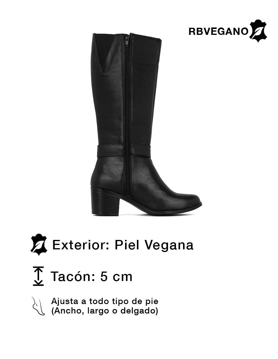 Bota abajo de la rodilla Rbcollection de piel para mujer