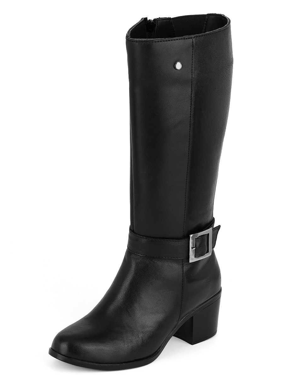 Bota abajo de la rodilla Rbcollection de piel para mujer