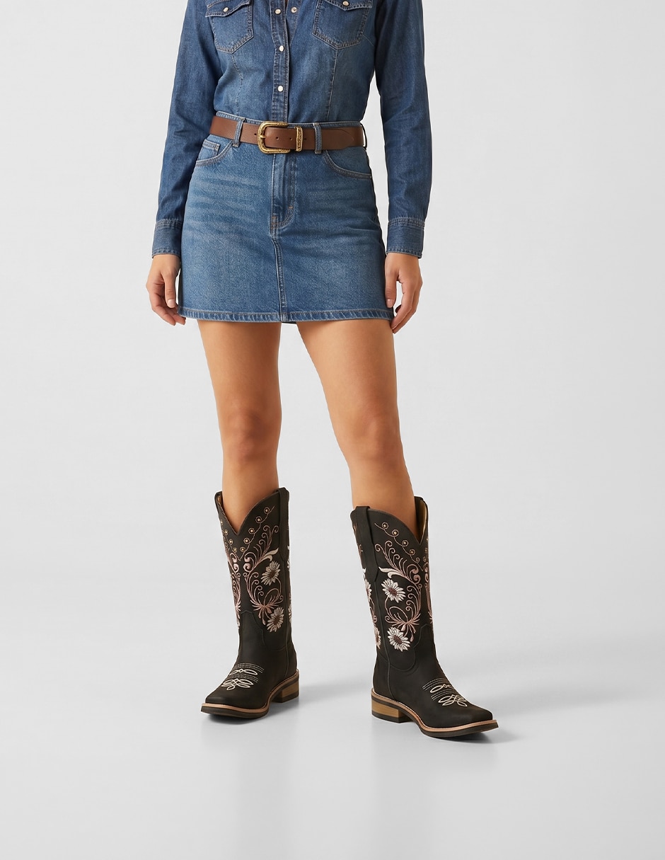 Bota abajo de la rodilla Rbcollection Rbsoul de piel para mujer