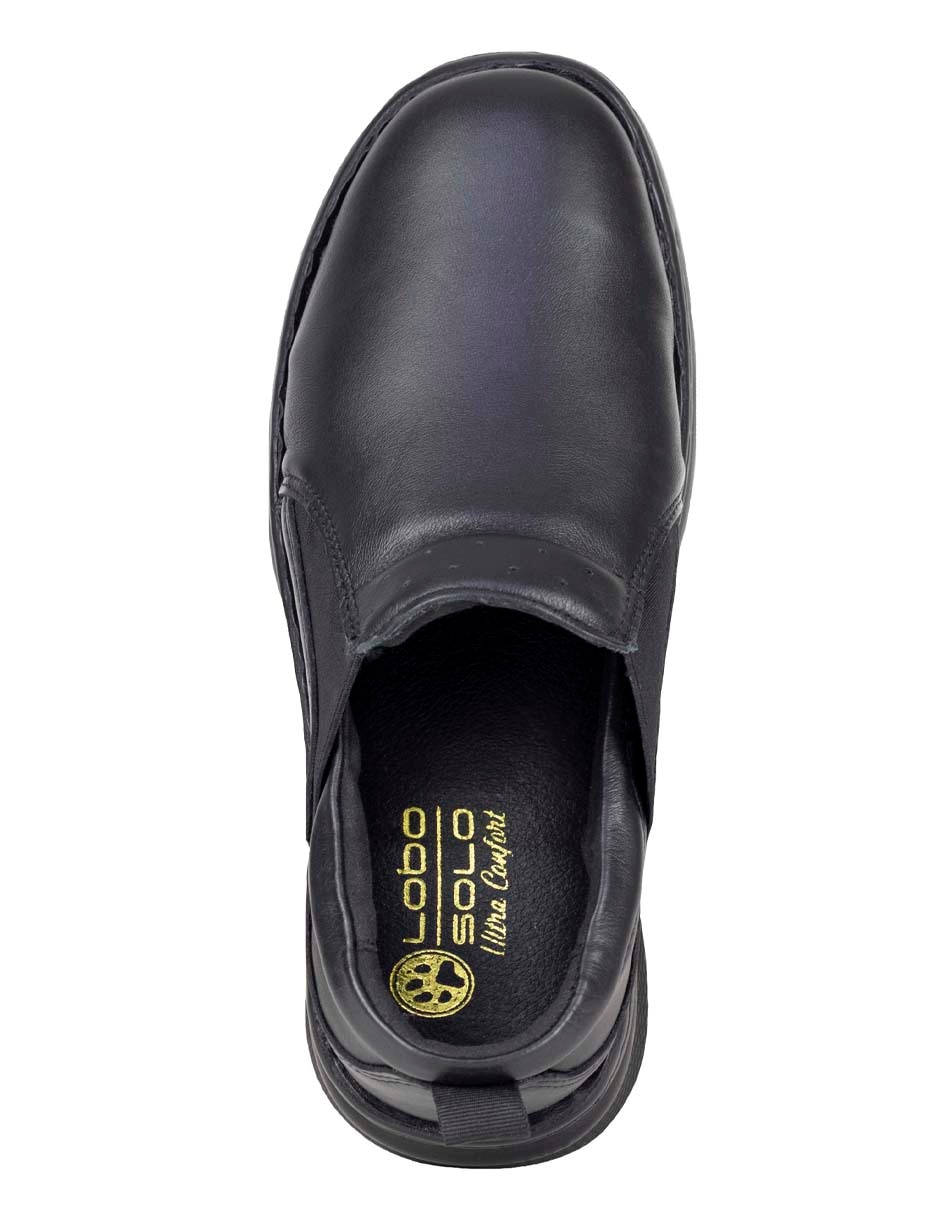 Mocasín lobo solo de piel para mujer