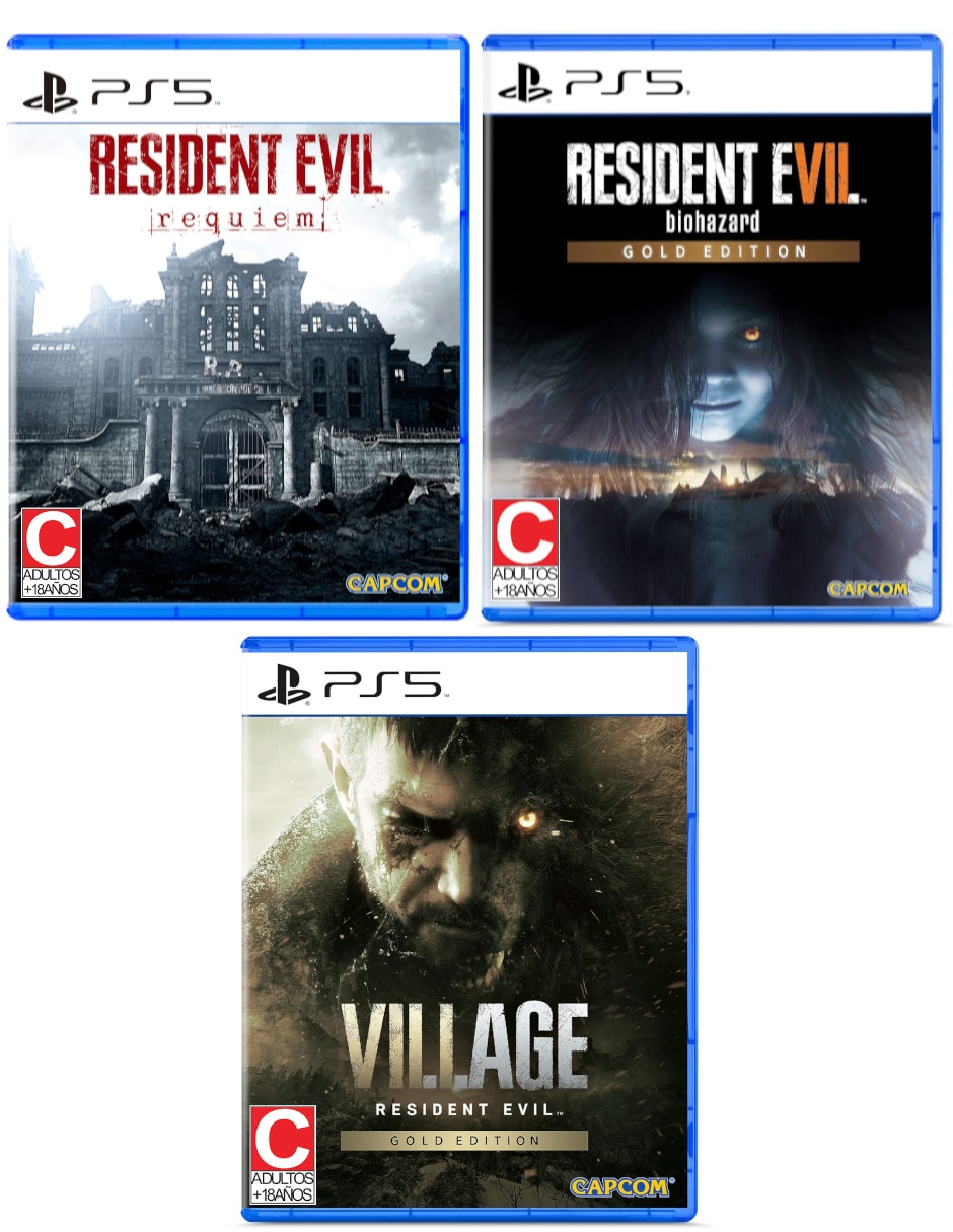 Resident Evil Requiem + Resident Evil 7 Biohazard Gold Edition + Resident Evil Village Gold Edition Bundle para PS5