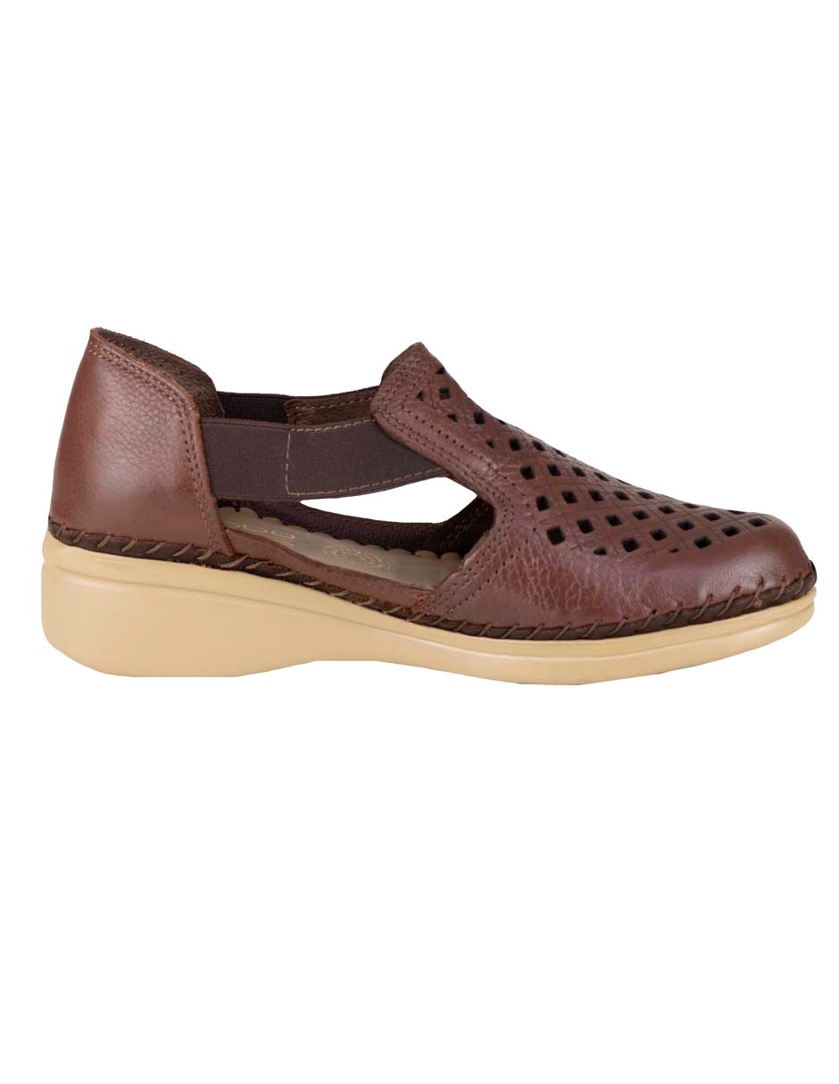 Mocasín lobo solo de piel para mujer