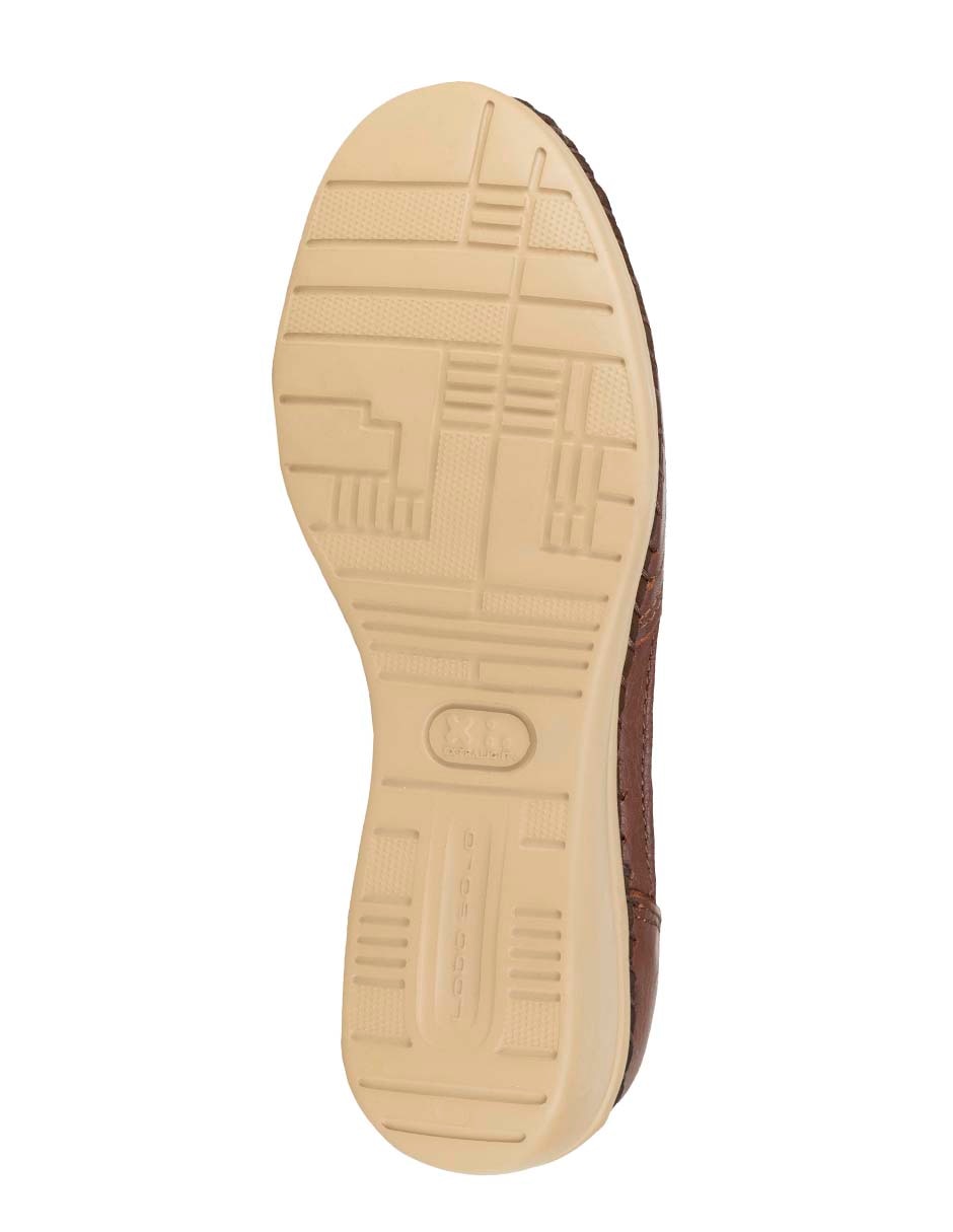 Mocasín lobo solo de piel para mujer