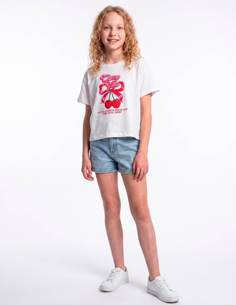 Playera manga corta para niña Playera manga corta para niña