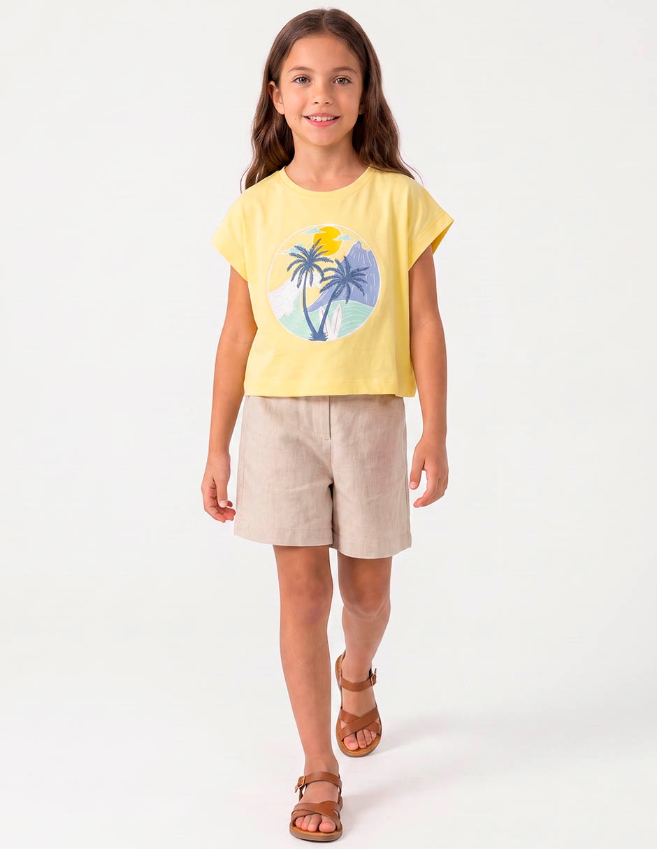 Playera manga corta para niña Playera manga corta para niña