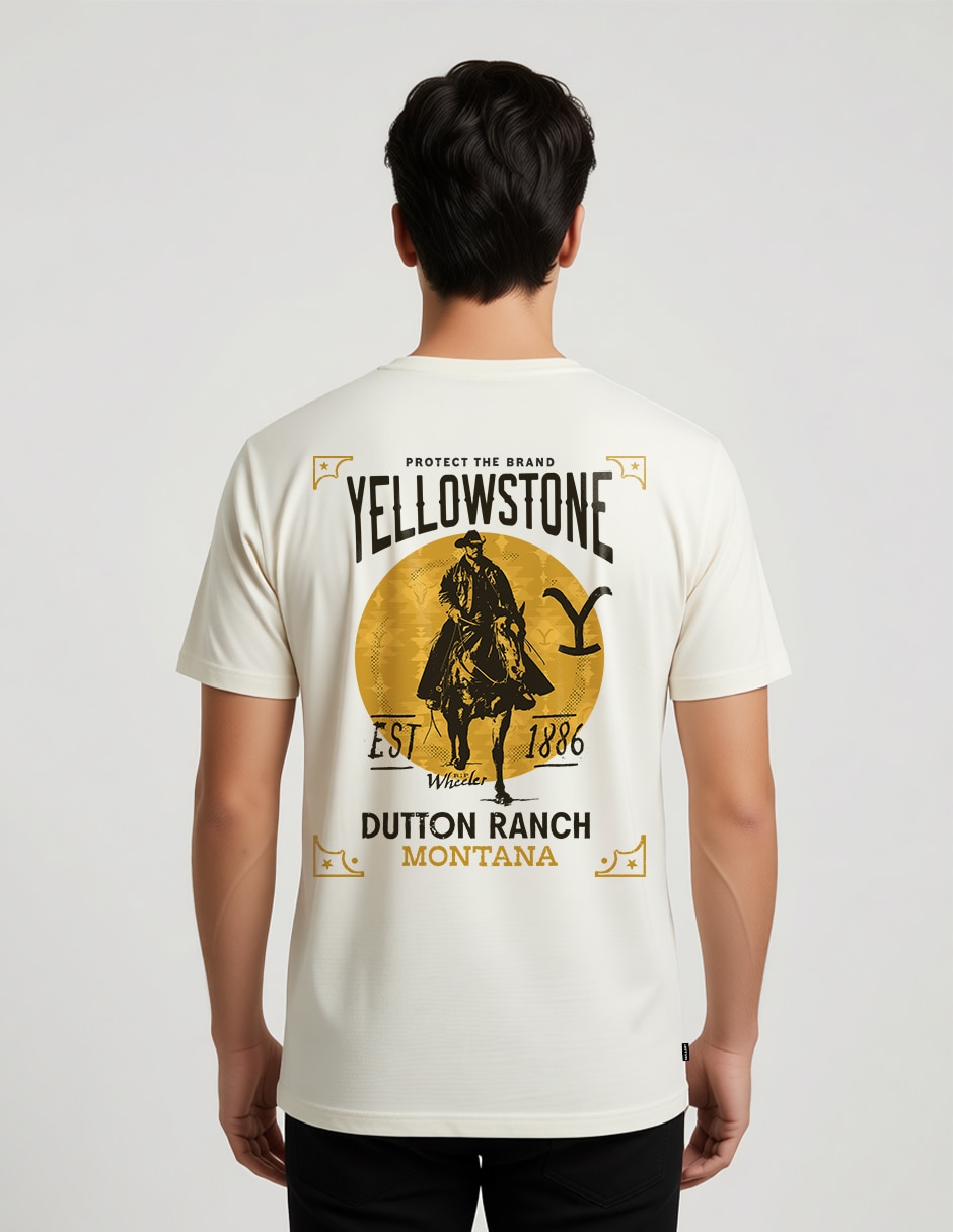 Playera yellowstone cuello redondo para hombre