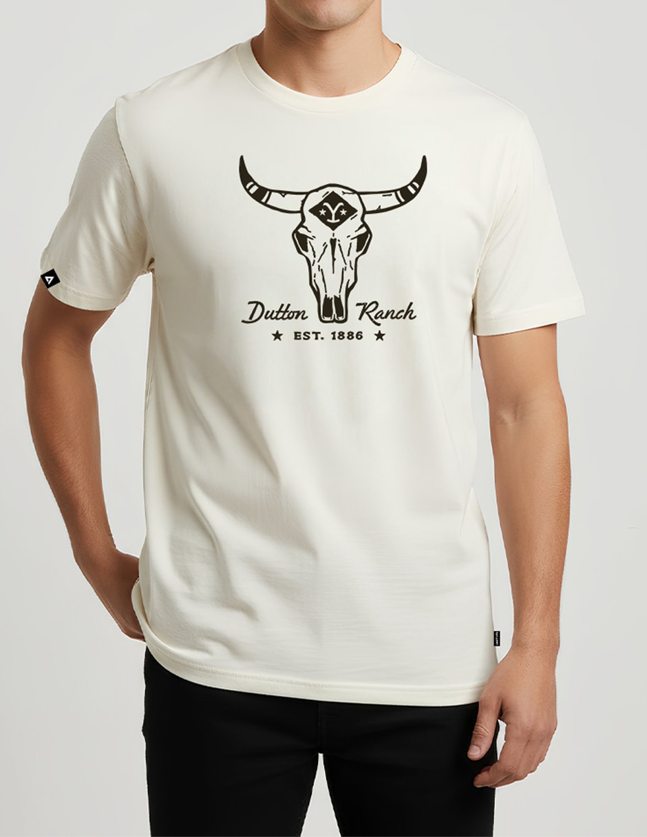 Playera yellowstone cuello redondo para hombre