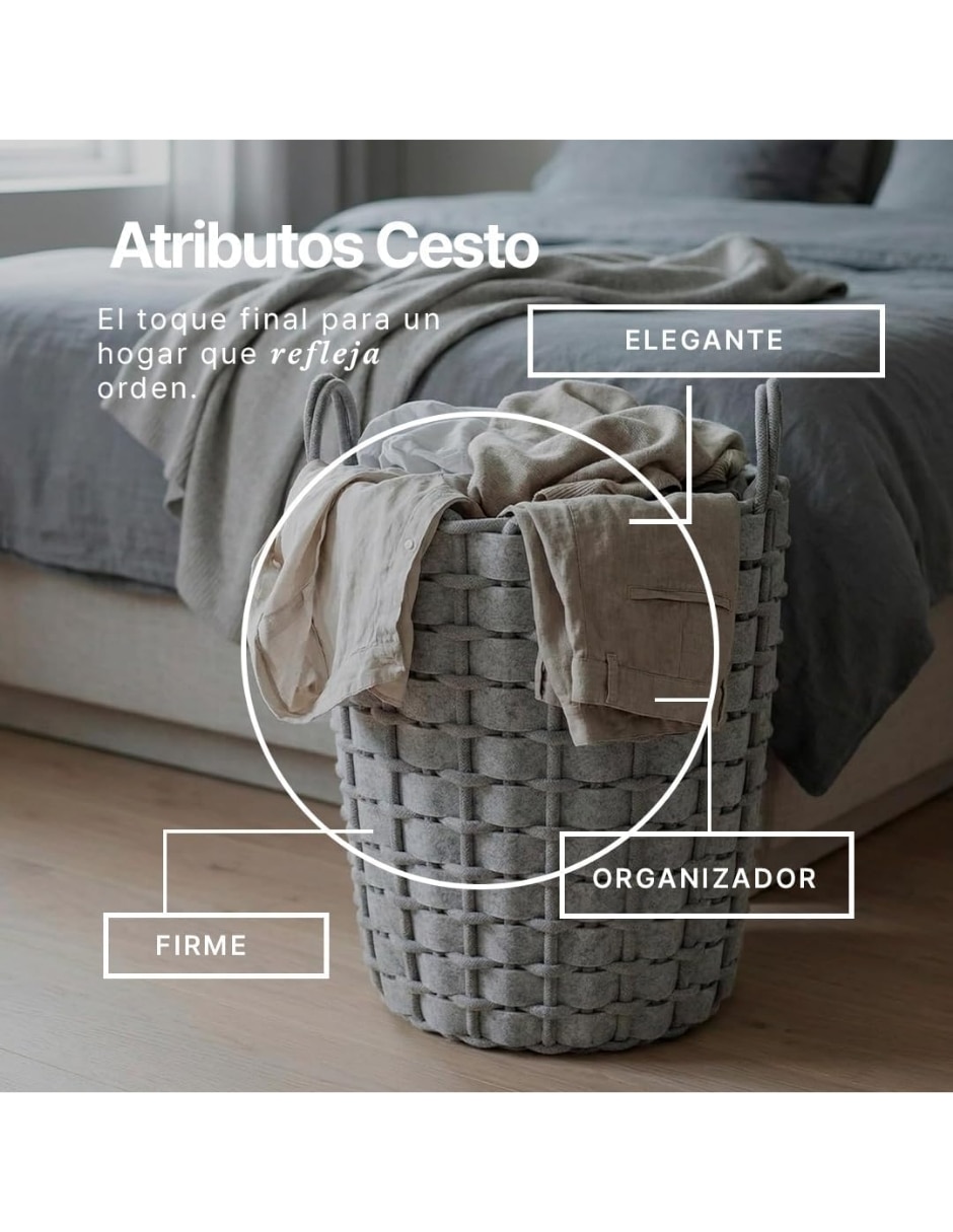 Cesto multiusos Onyxo de algodón
