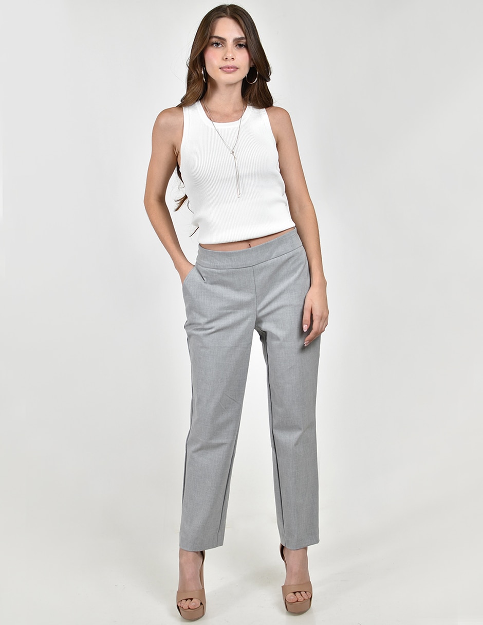 Pantalón regular recto para mujer 4