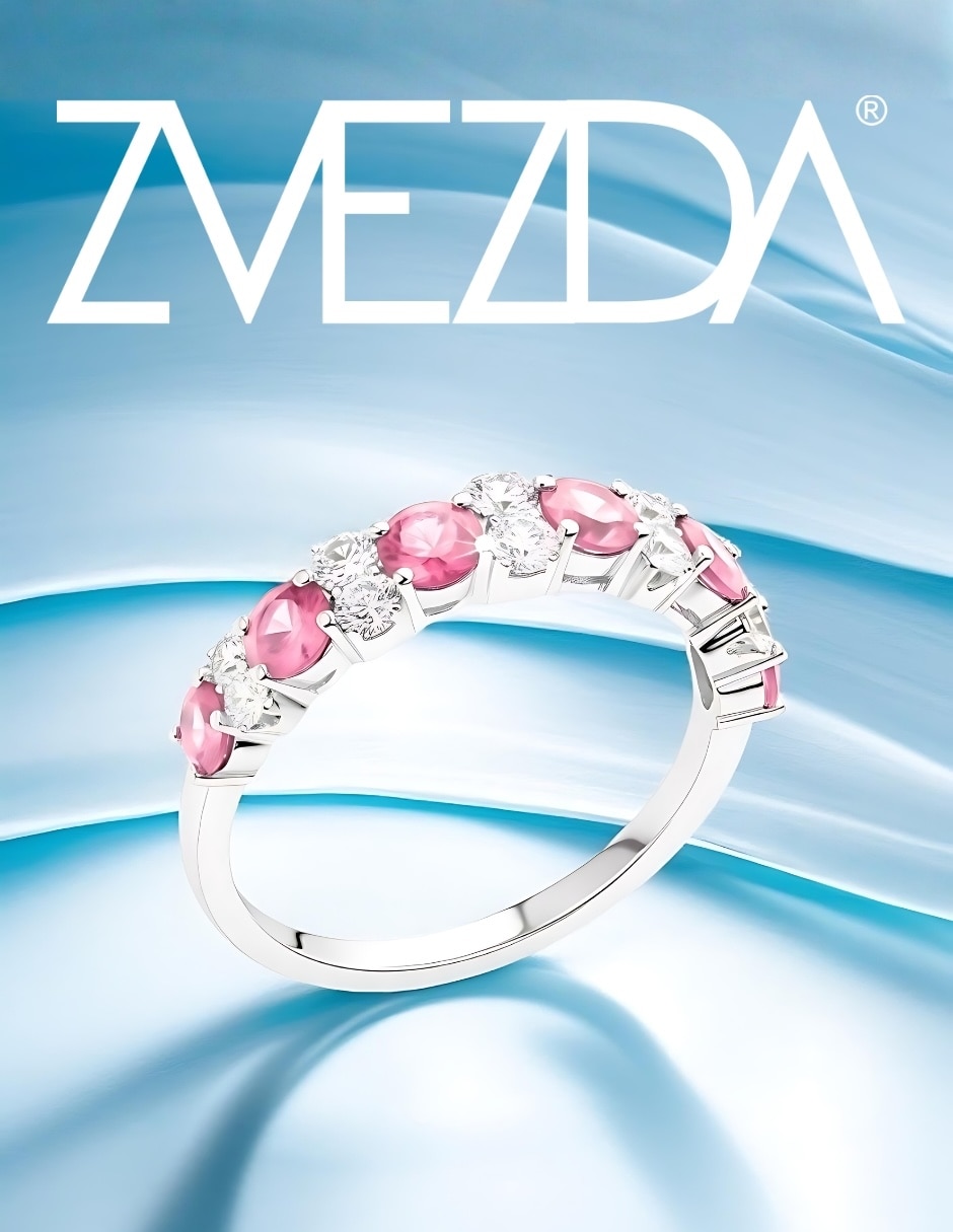 Anillo round zvezda élan p 925 de plata circonita brillante