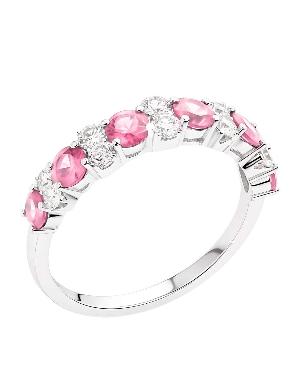Anillo round élan p 925 de plata circonita brillante