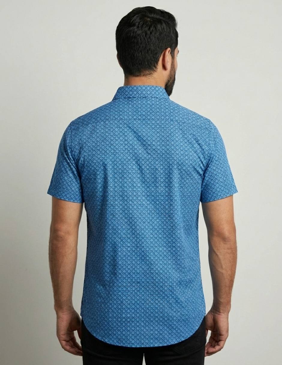 Camisa casual pavini manga corta para hombre