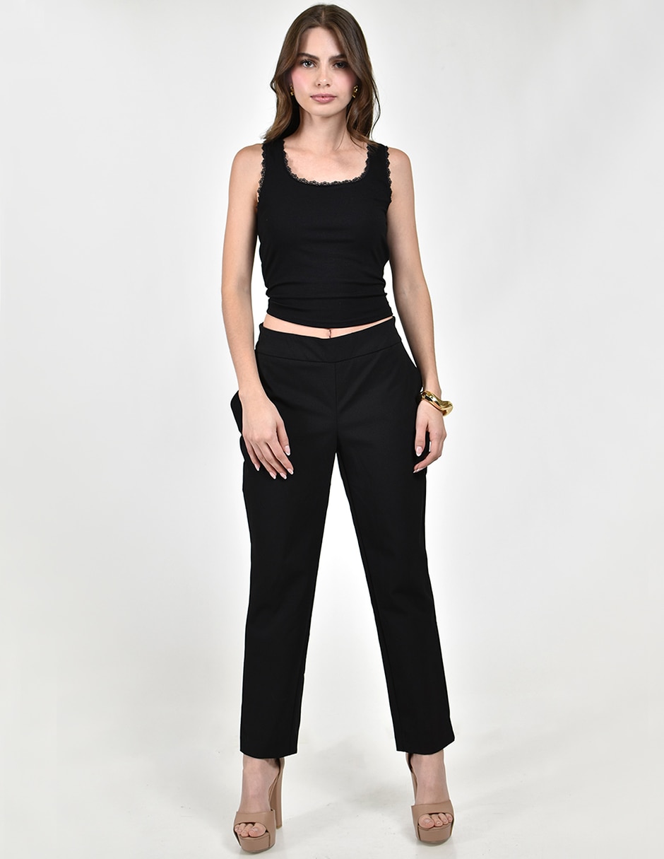 Pantalón regular recto para mujer 3