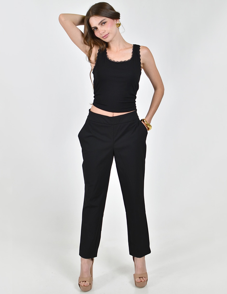 Pantalón regular recto para mujer 4