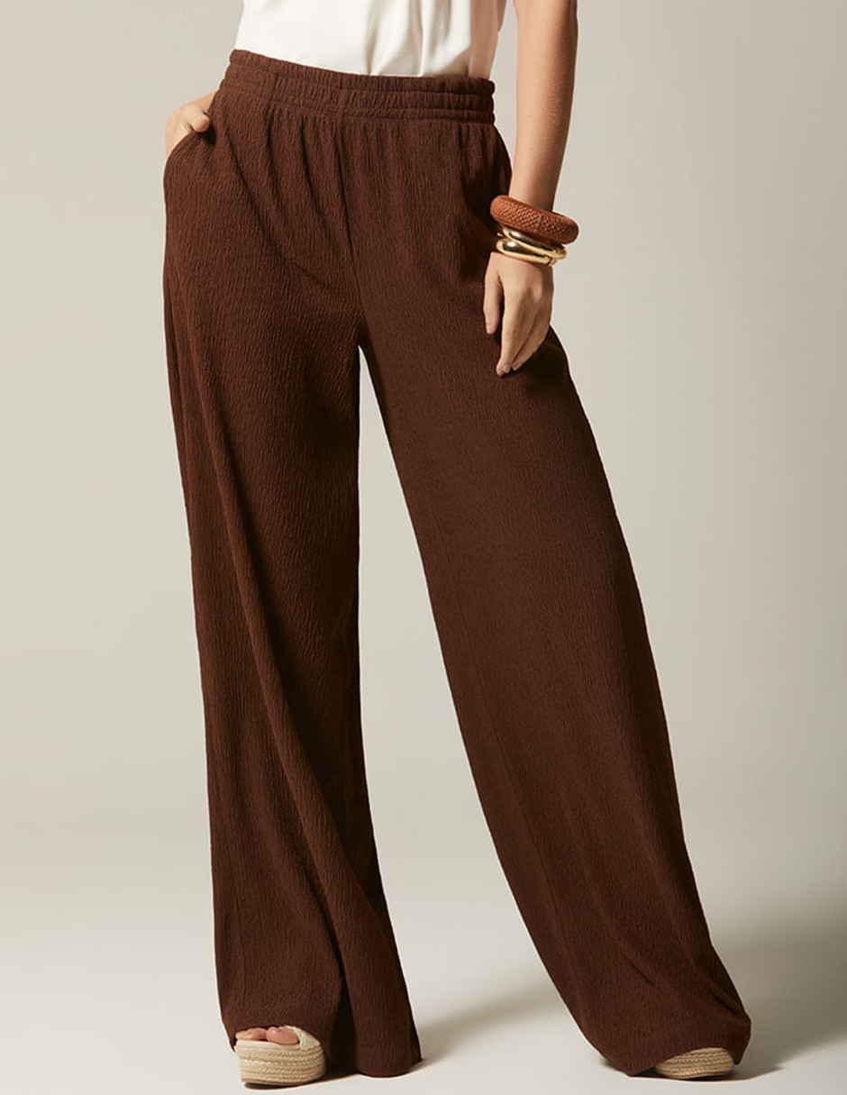 Pantalón easy pant studio f palazzo para mujer