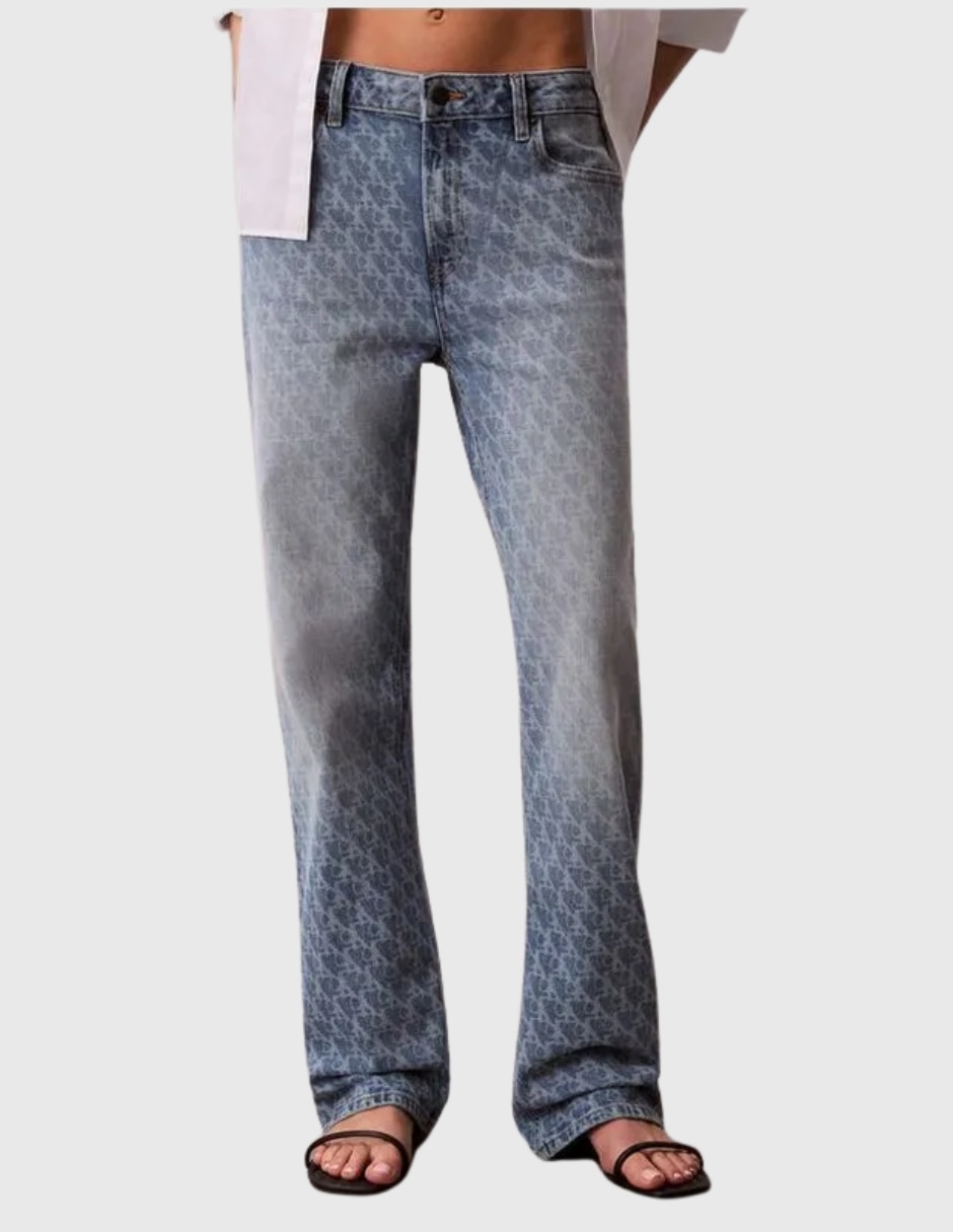 Jeans regular wide leg 47f470g corte cintura para mujer
