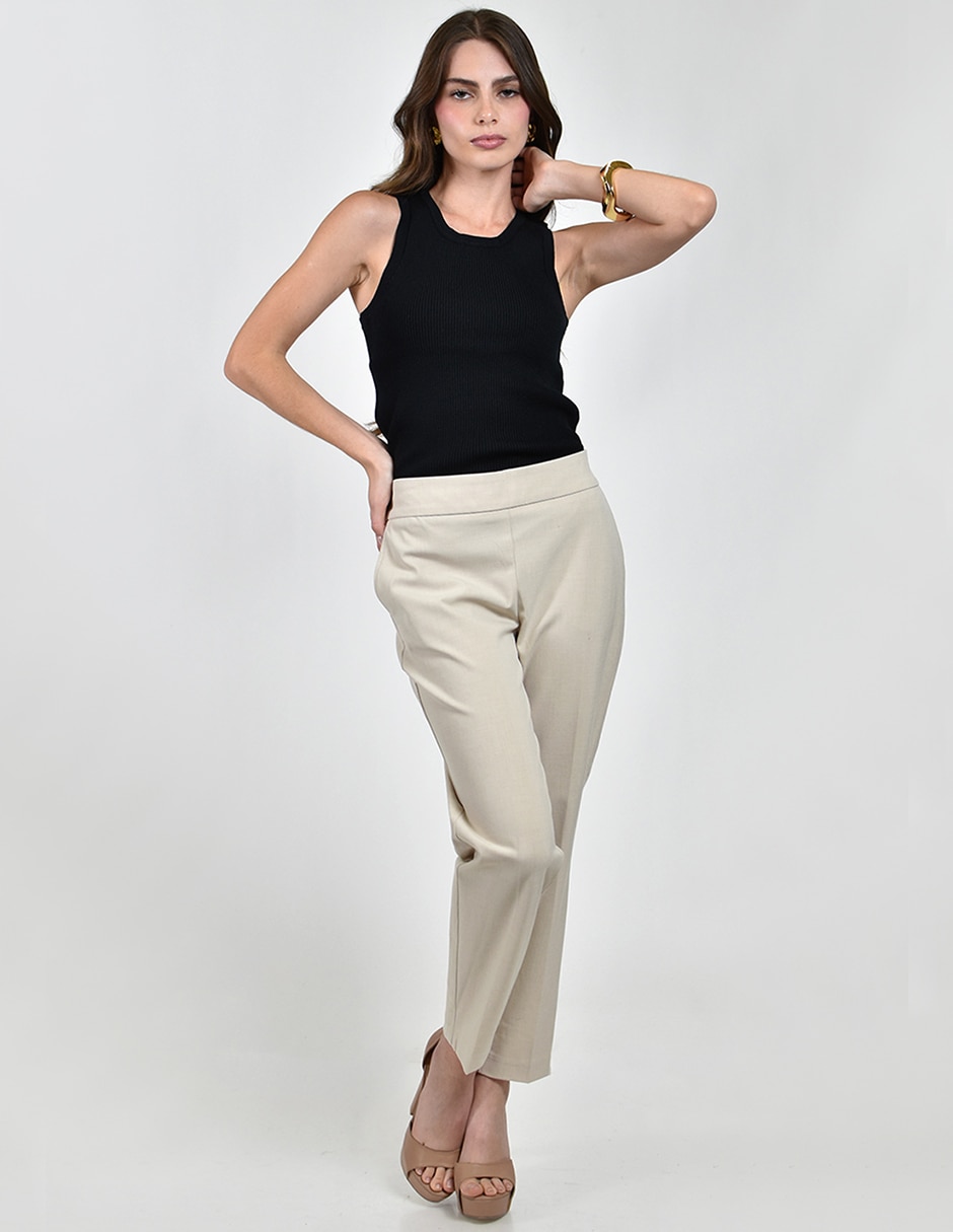 Pantalón regular recto para mujer 4