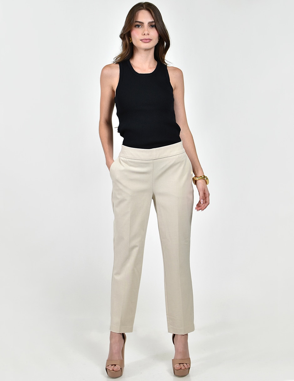 Pantalón regular recto para mujer 6