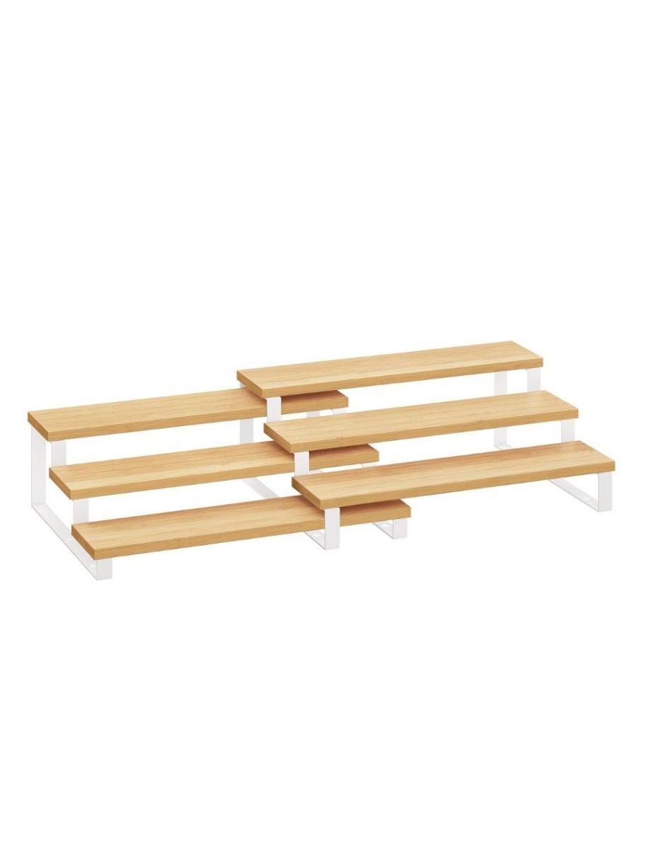 Estante de acero con bambú songmics home organizador especias
