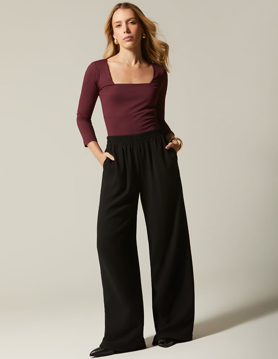 Pantalón easy pant studio f palazzo para mujer