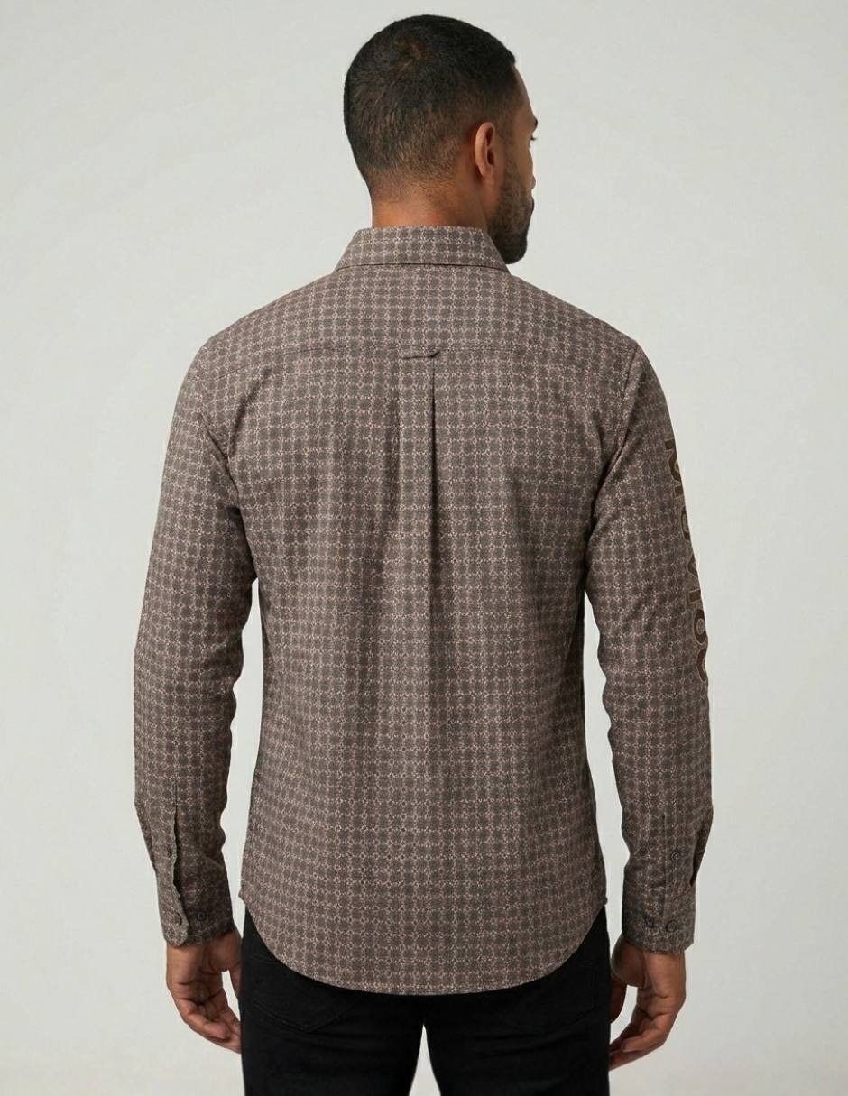 Camisa casual manga larga para hombre 2