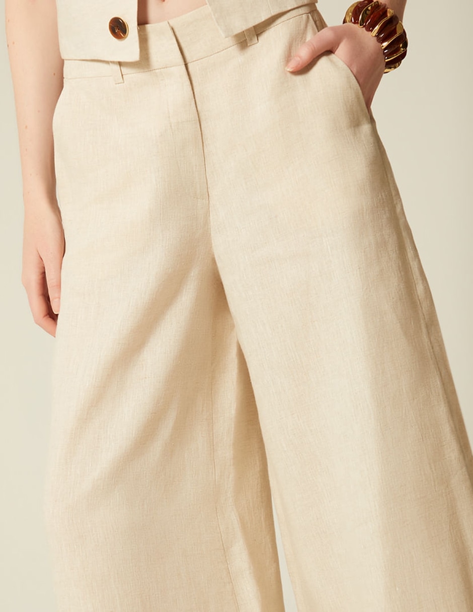 Pantalón relaxed studio f palazzo para mujer