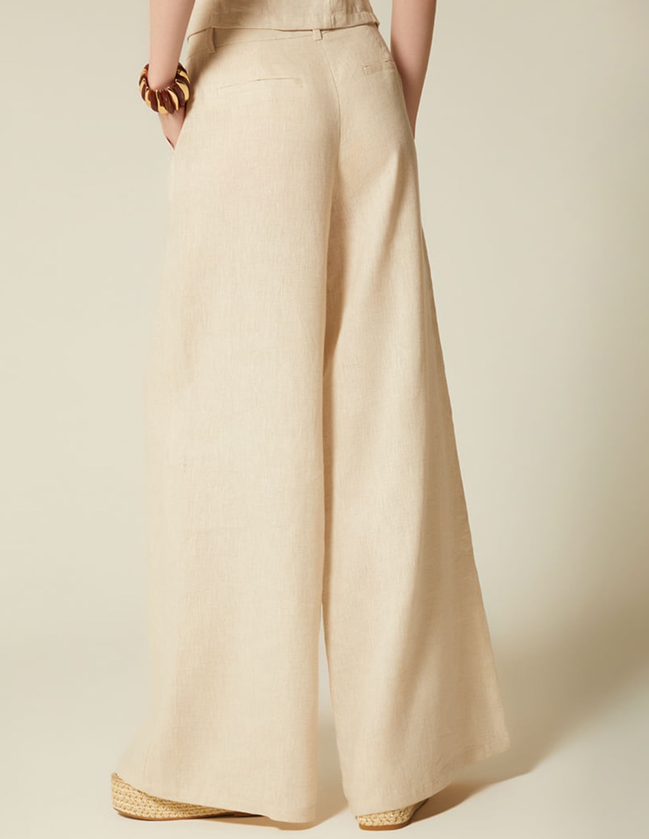 Pantalón relaxed studio f palazzo para mujer