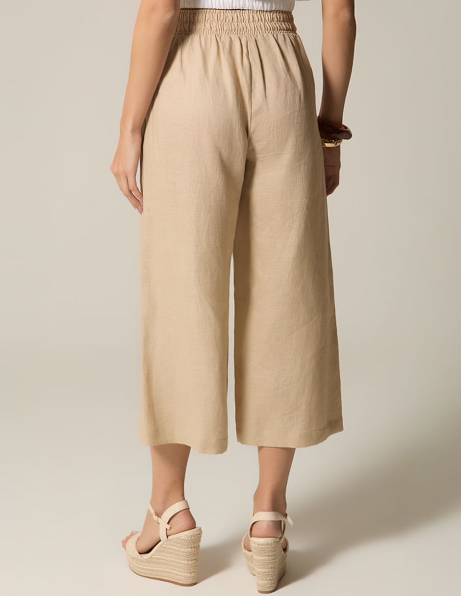 Pantalón coulotte studio f wide leg para mujer