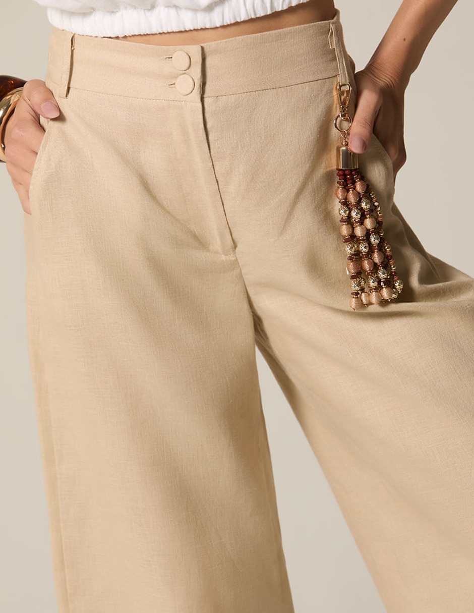 Pantalón coulotte studio f wide leg para mujer