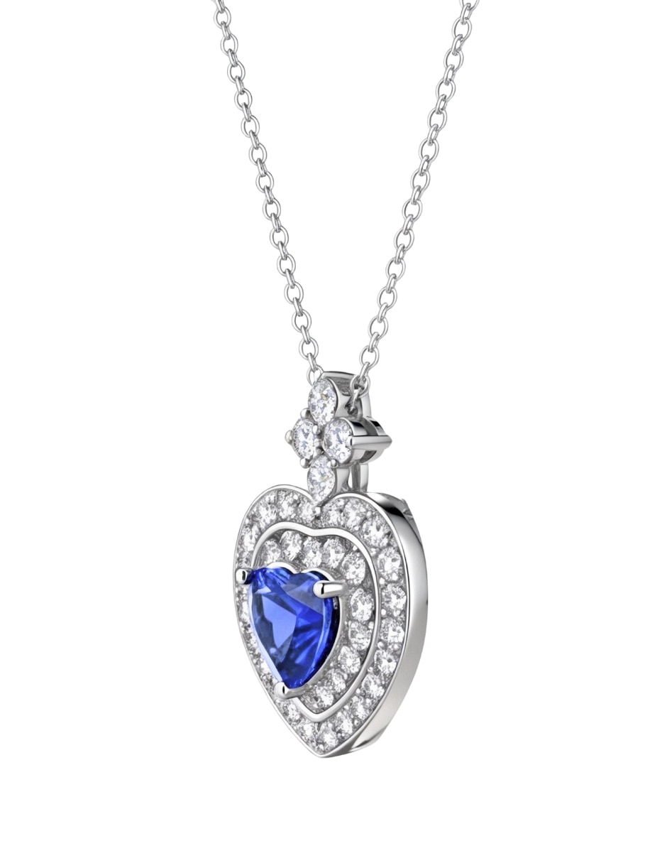 Collar corazón zvezda élan de plata