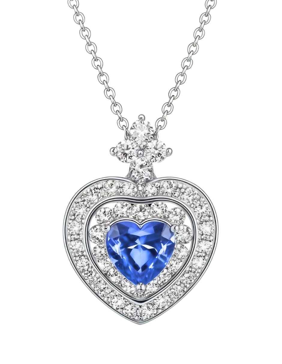 Collar corazón élan de plata