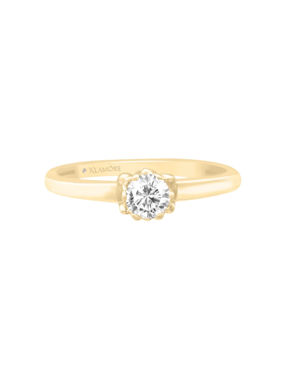 Anillo de compromiso de Oro 14 k Eximia Diamante