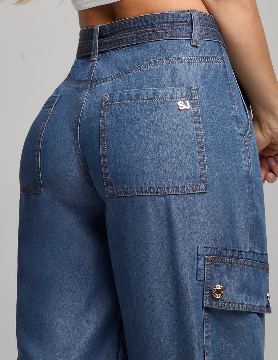 Pantalón cargo regular para mujer 2