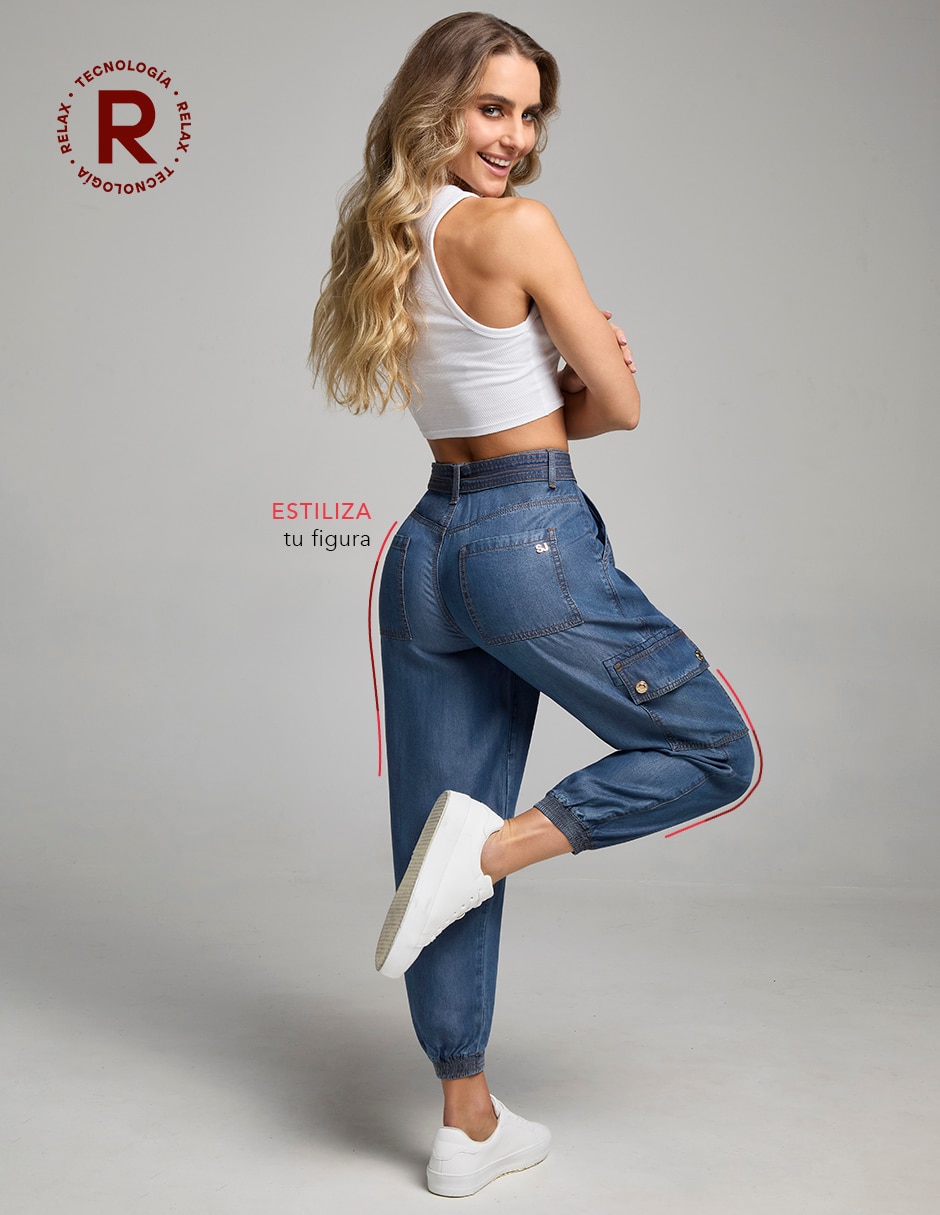 Pantalón cargo regular para mujer 5