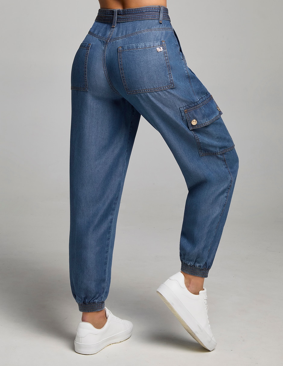 Pantalón cargo regular para mujer 6