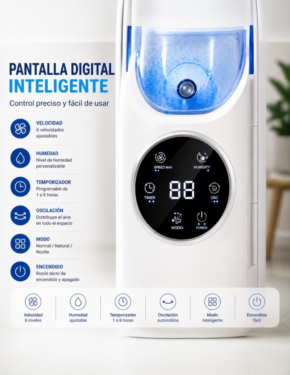 Mini ventilador brandtrendy6 velocidades
