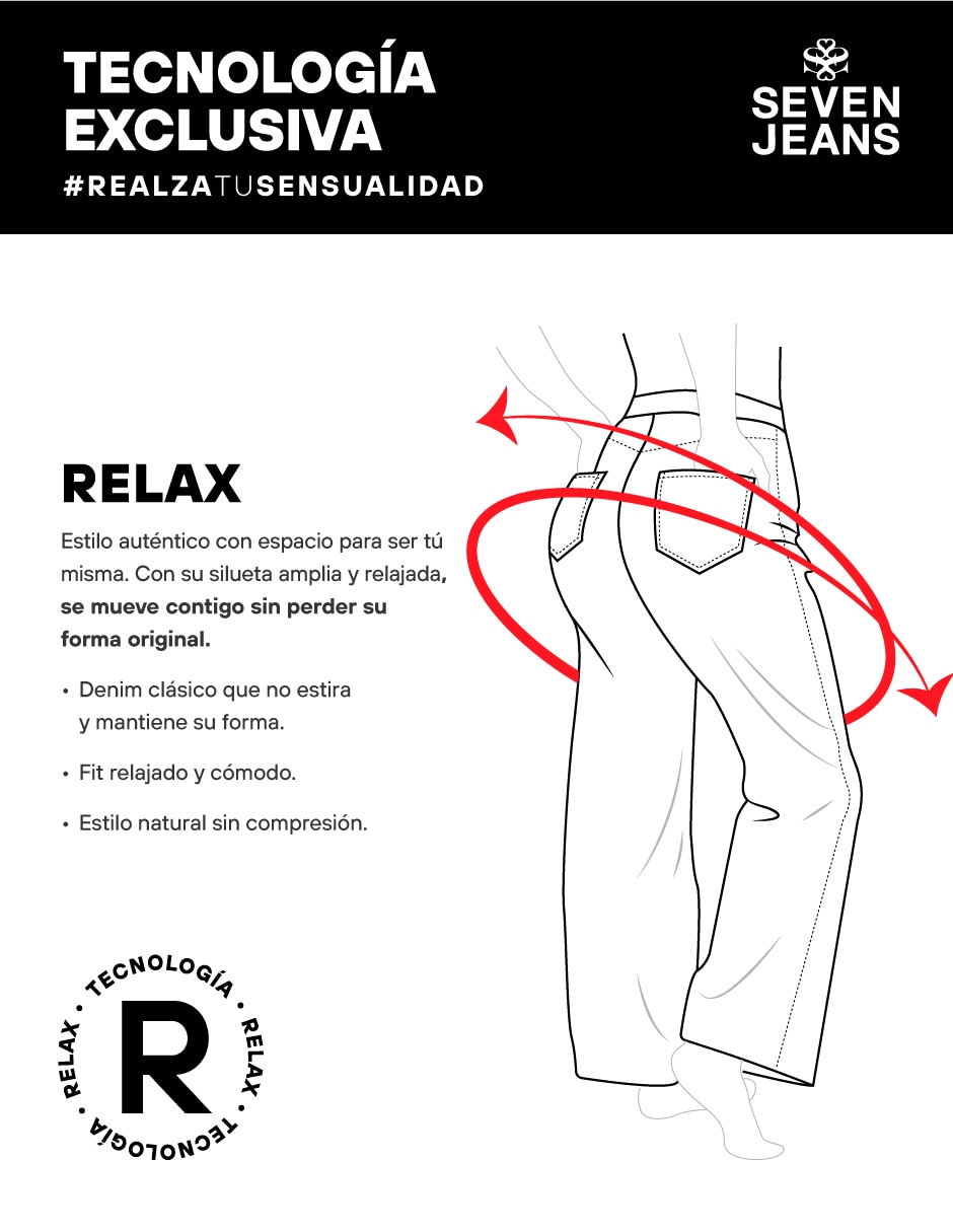 Pantalón regular seven jeans regular para mujer