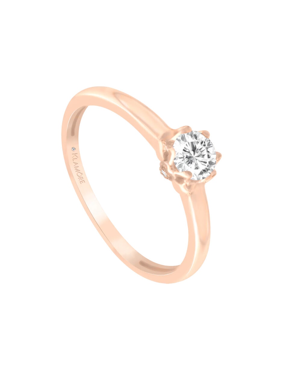 Anillo de compromiso de Oro 14 k KLAMORE Eximia Diamante