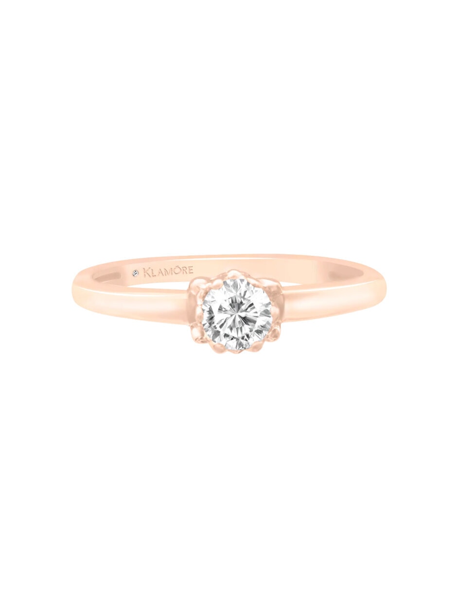 Anillo de compromiso de Oro 14 k KLAMORE Eximia Diamante