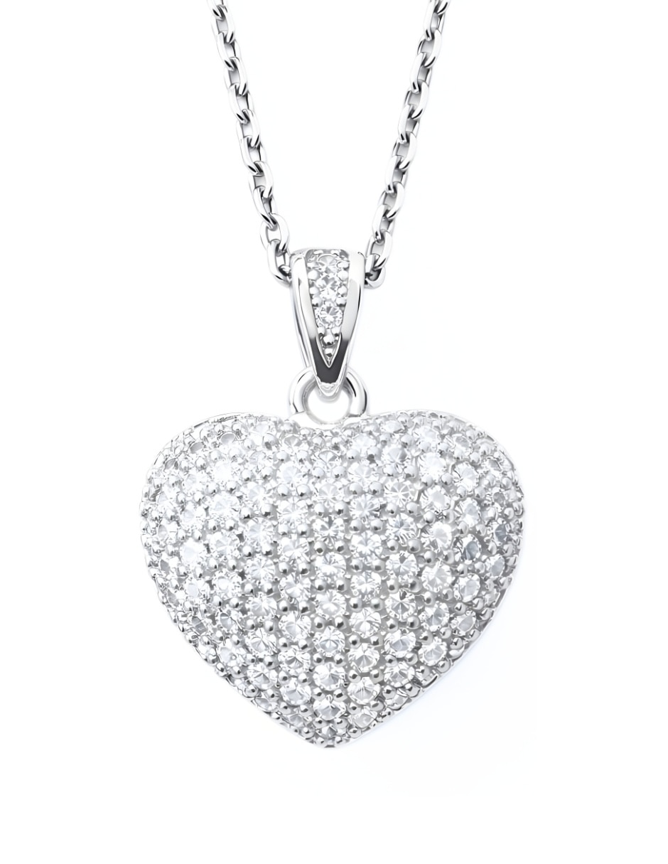 Collar corazón élan de plata