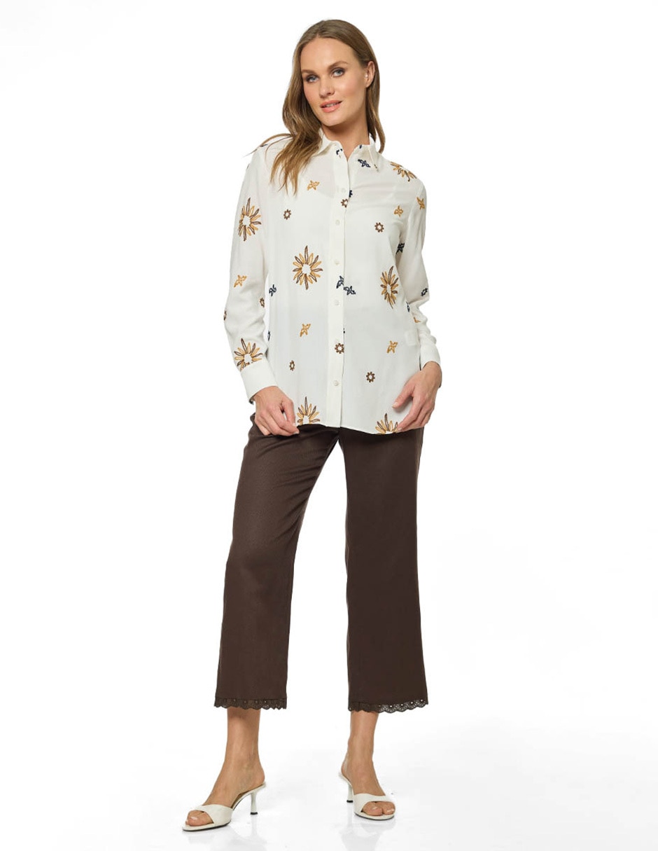Blusa Foley's manga larga para mujer