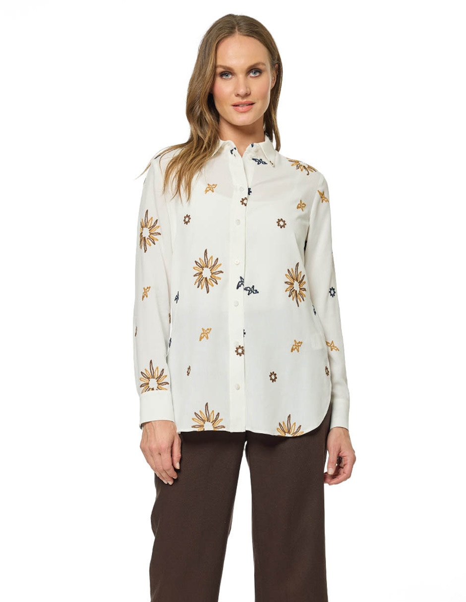 Blusa manga larga para mujer