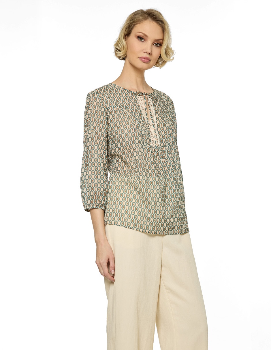 Blusa Foley's manga 3/4 para mujer