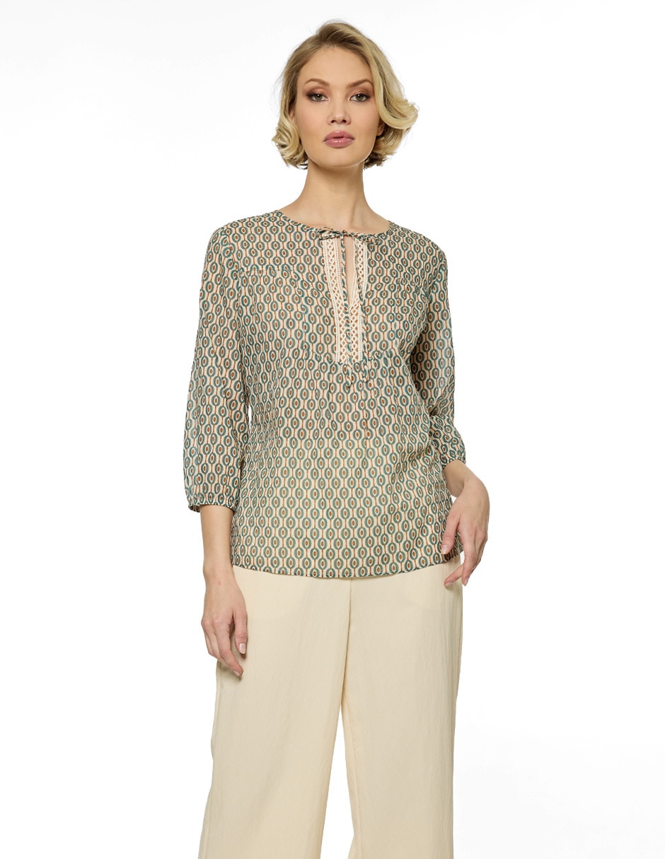 Blusa manga 3/4 para mujer