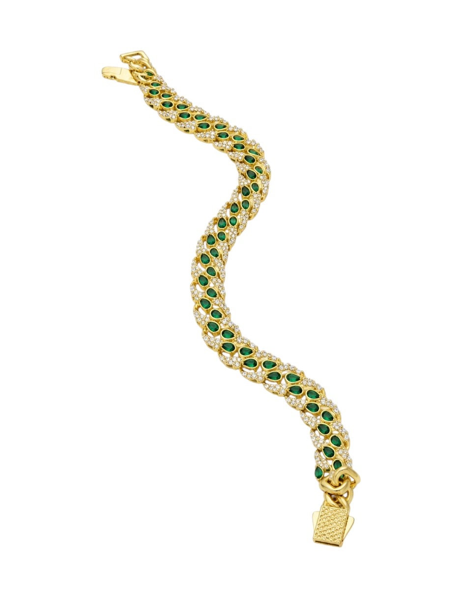 Pulsera velocity de baño oro 18 k