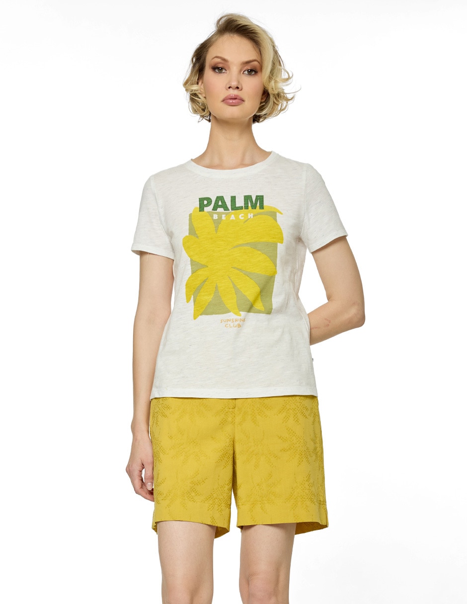 Blusa manga corta para mujer