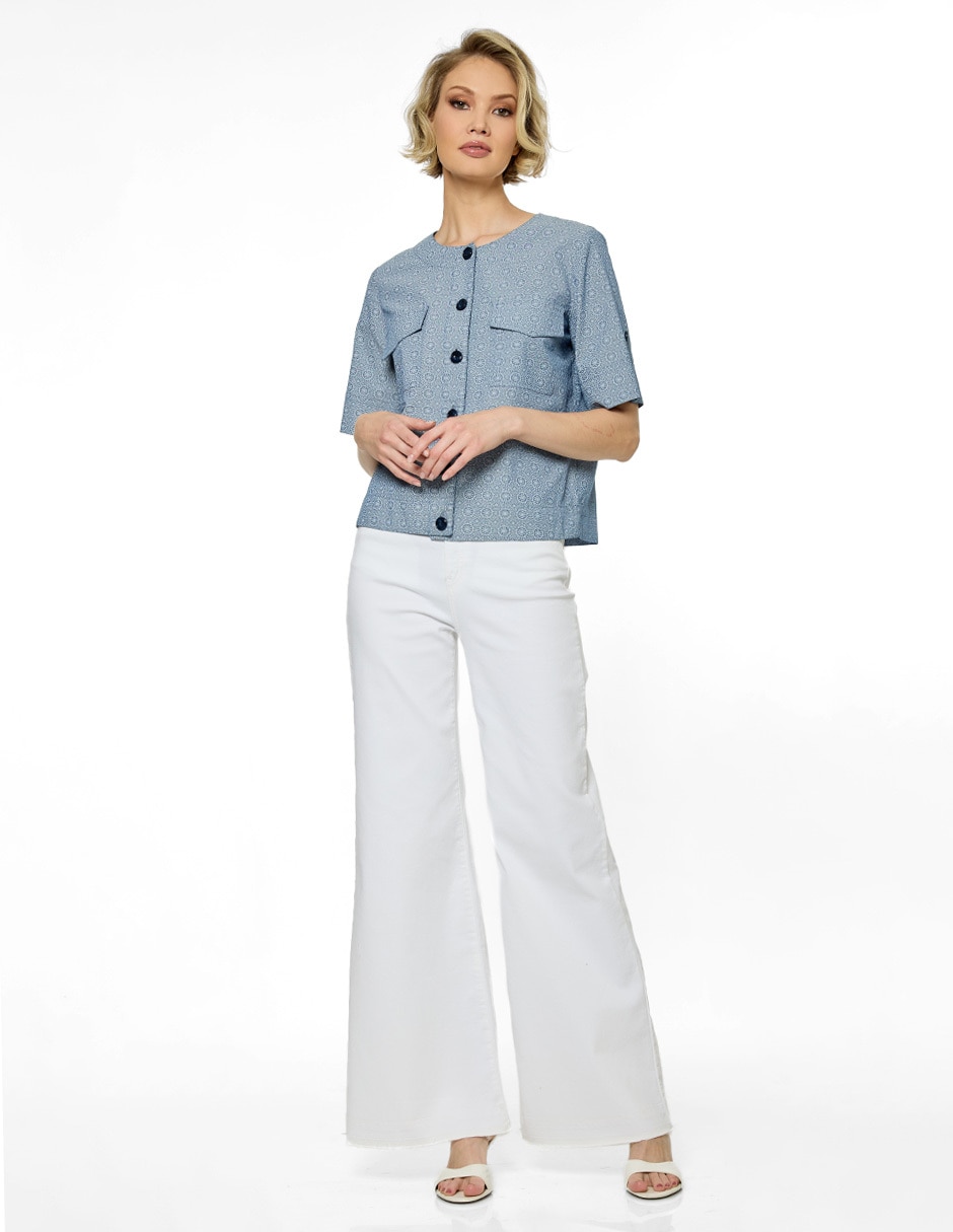 Blusa Foley's manga corta para mujer